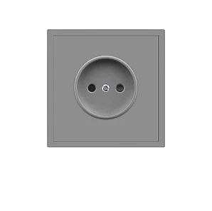 Розетка BRILUX серая (1-местная)