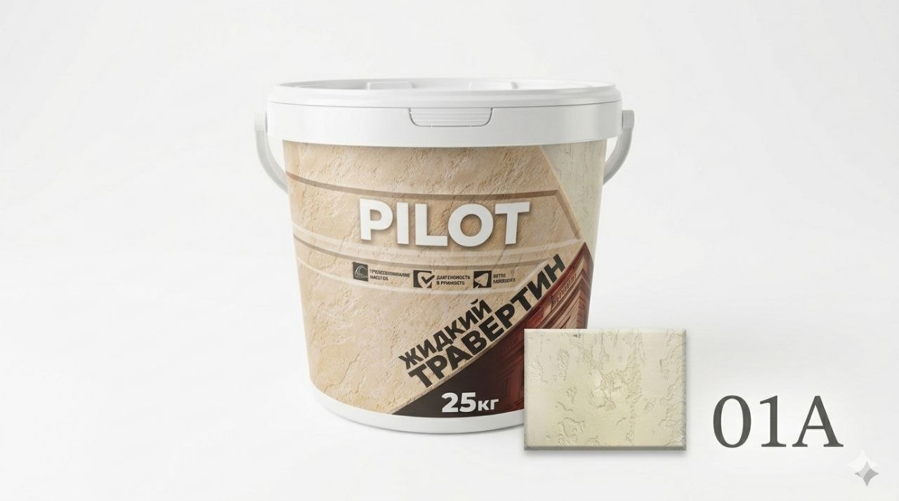 ТРАВЕРТИН ЦВЕТНОЙ PILOT 25 КГ 01A