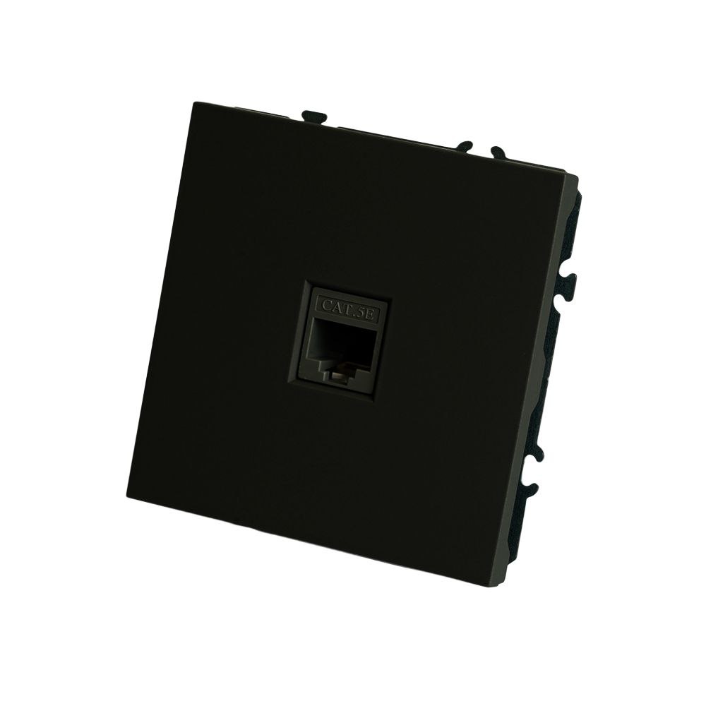 Компьютерная розетка BRILUX чёрная (CAT 5)