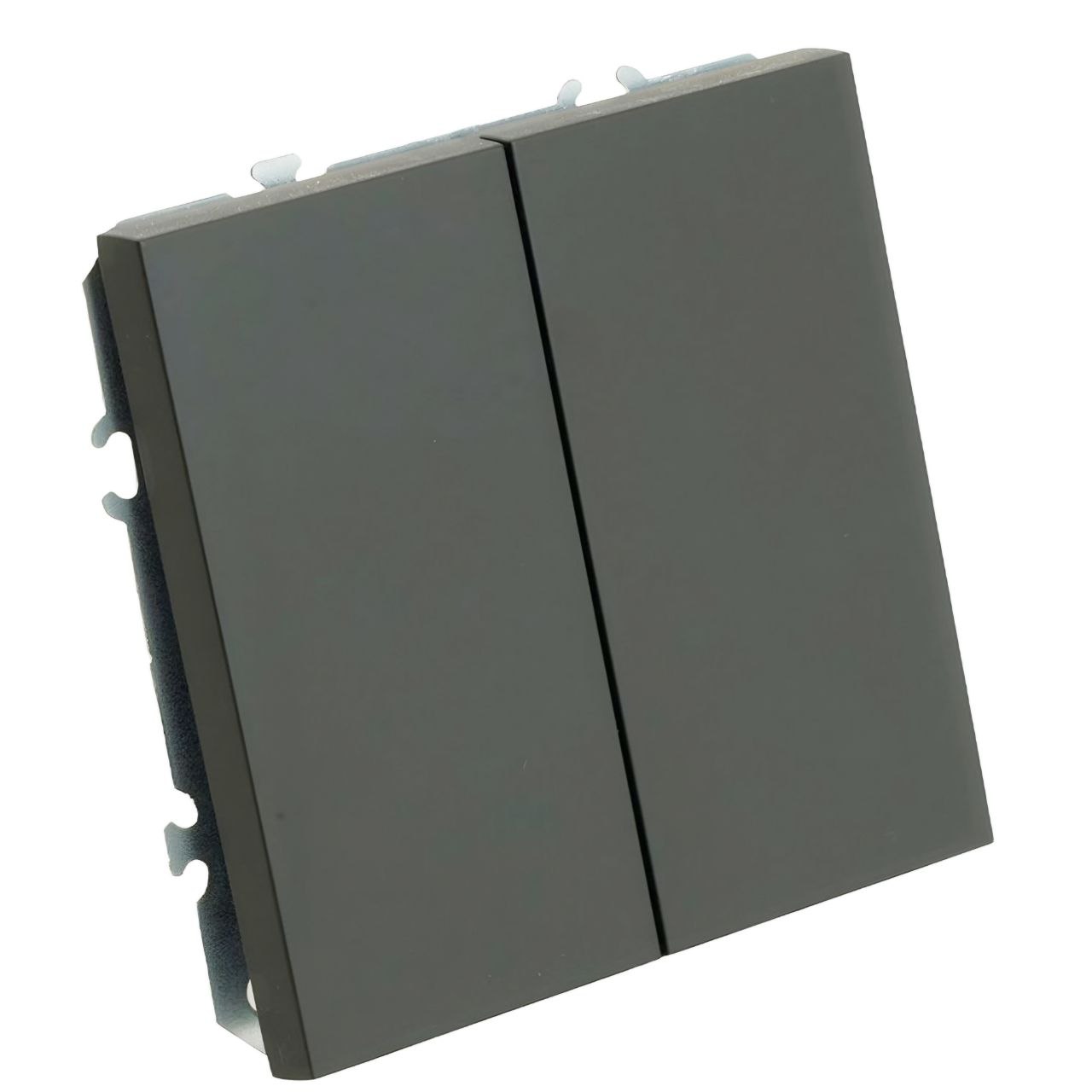 Выключатель BRILUX серый (2-клавишный)