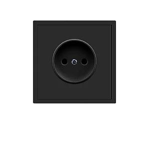 Розетка BRILUX чёрная (1-местная)
