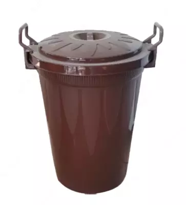 МУСОРНОЕ ВЕДРО КОРИЧНЕВОЕ 85Л
