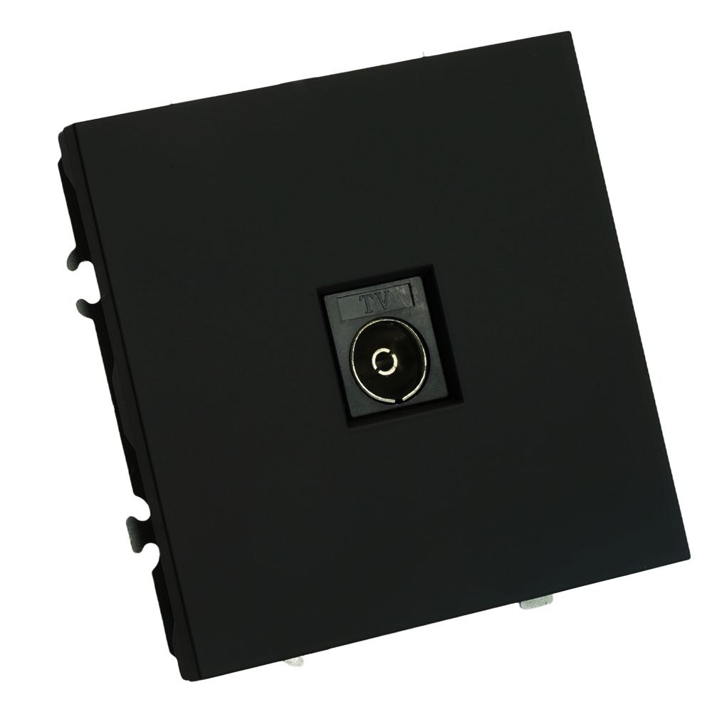 ТВ-розетка BRILUX чёрная