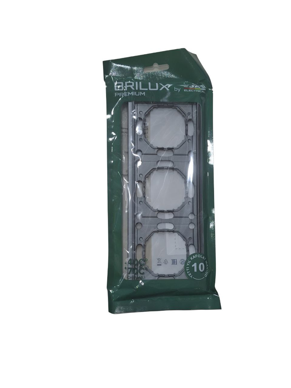 Рамка BRILUX серая (на 3 поста)