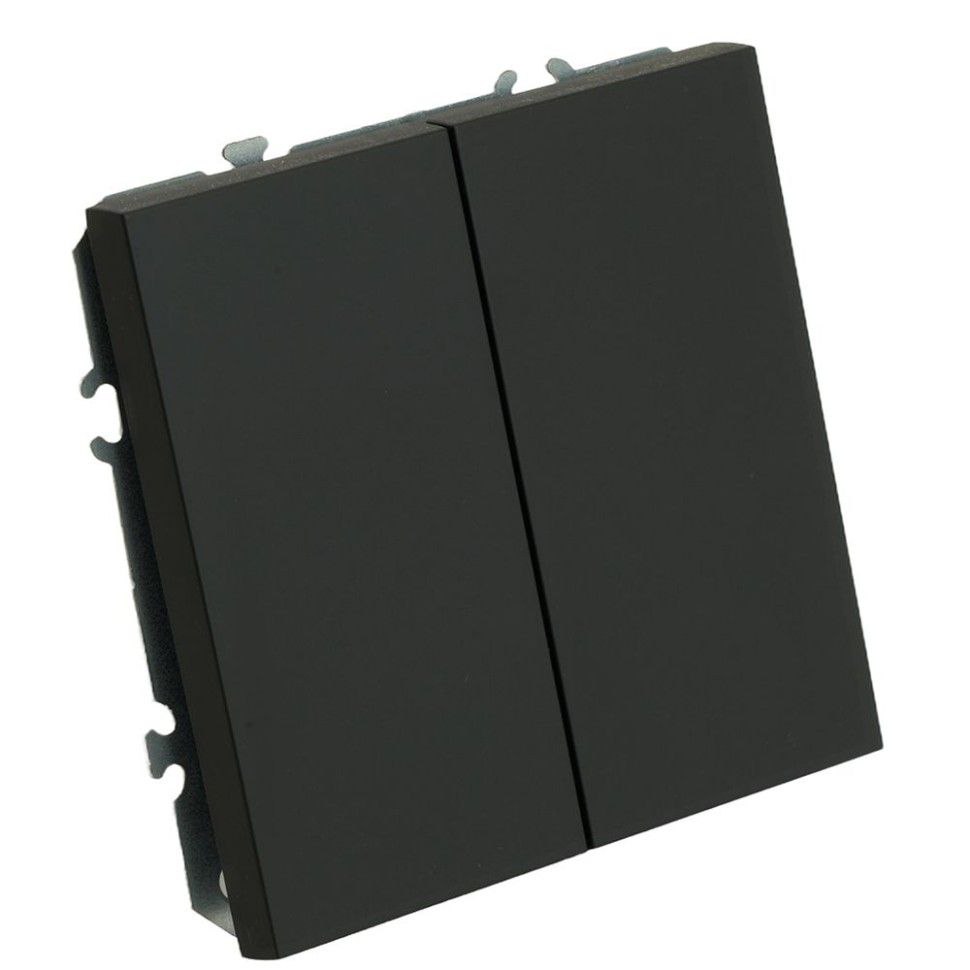Выключатель BRILUX чёрный (2-клавишный)
